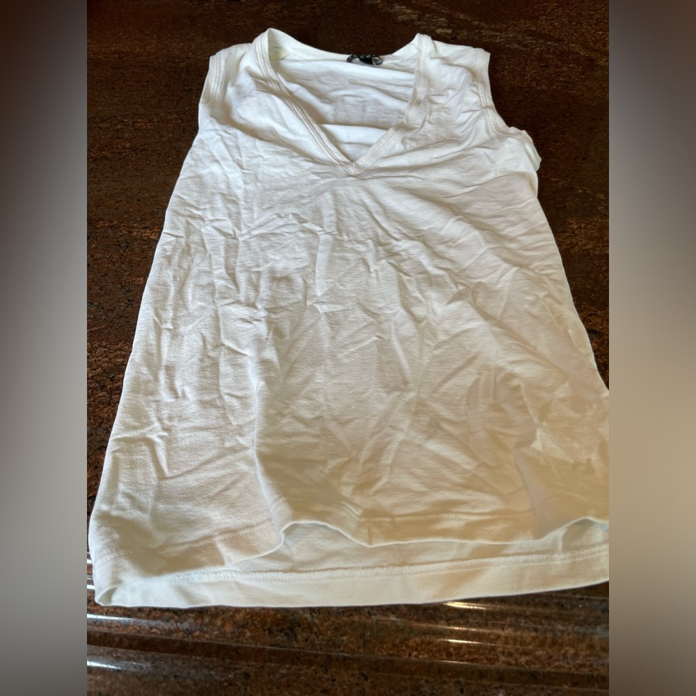 Theory Ivory V-Neck Top